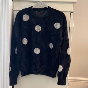 Ann Taylor Factory Black and White Knit Sweater